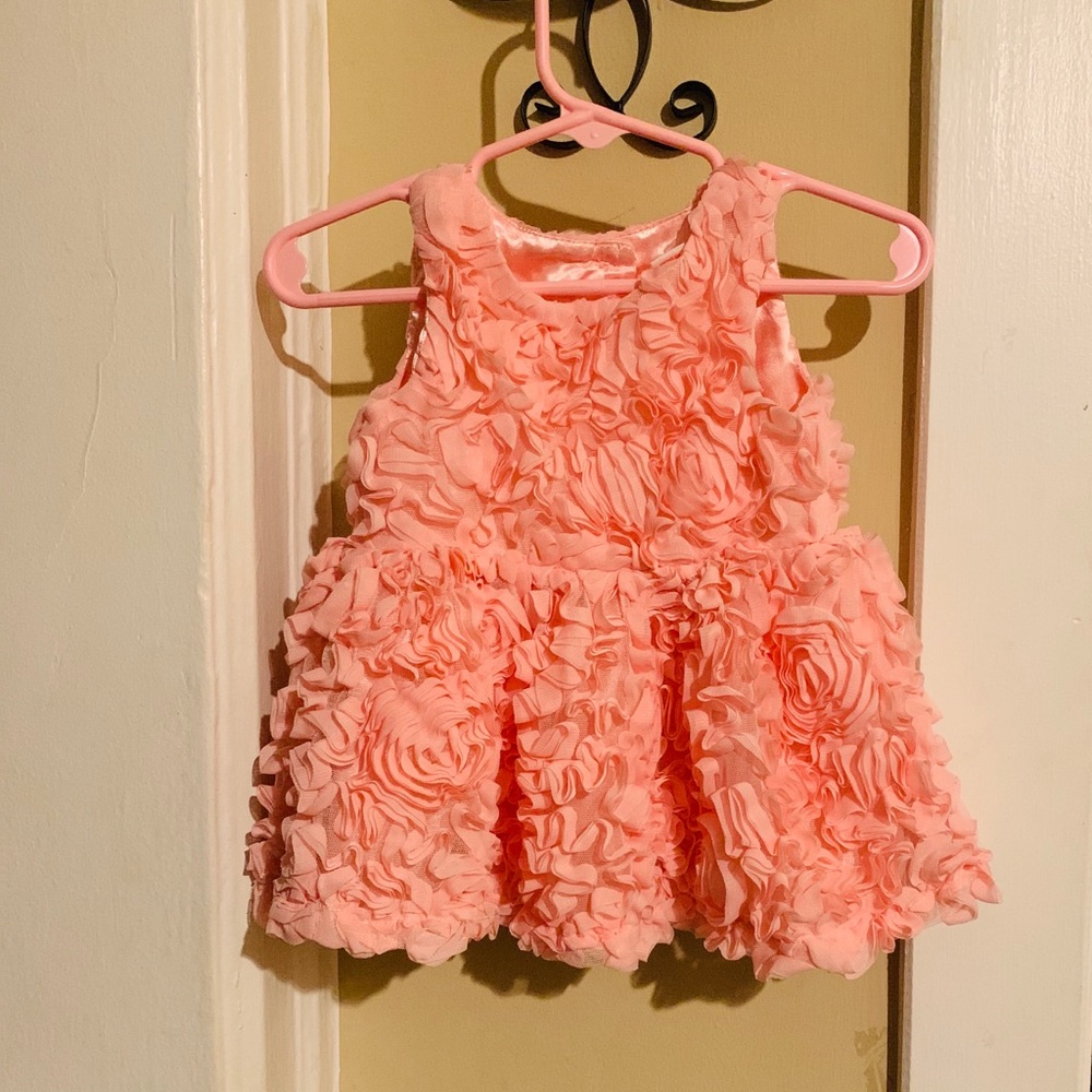 Baby floral pale pink dress
